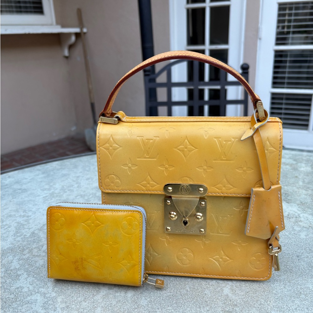 Louis Vuitton Spring Street Yellow Monogram Handbag and Wallet Set - Picture 4 of 9